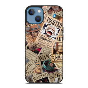 ONE PIECE POSTER WANTED COLLAGE iPhone 13 Case Cover ONE PIECE POSTER WANTED COLLAGE iPhone 13 Case Cover