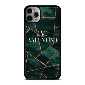 VALENTINO LOGO GREEN MARBLE iPhone 11 Pro Max Case Cover