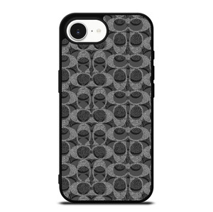 COACH BLACK GREY PATTERN LOGO iPhone 16e Case Cover