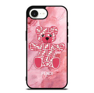 FENDI ROMA LOGO PINK BEAR iPhone 16e Case Cover FENDI ROMA LOGO PINK BEAR iPhone 16e Case Cover