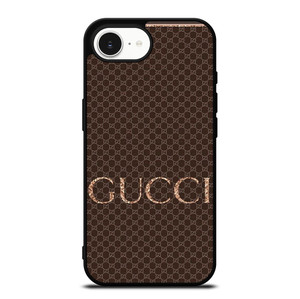 GUCCI LOGO PATTERN BROWN EMBLEM iPhone 16e Case Cover