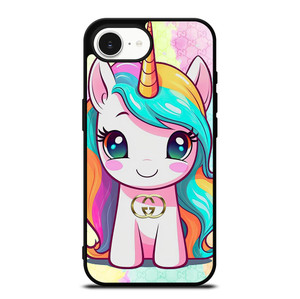 GUCCI LOGO PATTERN PRETTY UNICORN iPhone 16e Case Cover