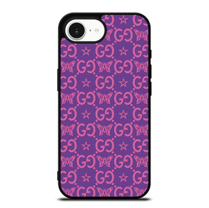 GUCCI LOGO STAR BUTTERFLIES PATTERN iPhone 16e Case Cover GUCCI LOGO STAR BUTTERFLIES PATTERN iPhone 16e Case Cover