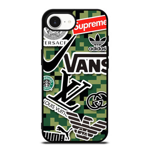 GUCCI LV NIKE VERSACE SUPREME ADIDAS LOGO iPhone 16e Case Cover