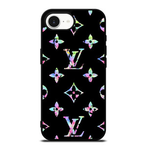 LOUIS VUITTON LOGO LV BLACK RAINBOW iPhone 16e Case Cover