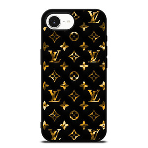 LOUIS VUITTON LV LOGO GOLD BLACK iPhone 16e Case Cover