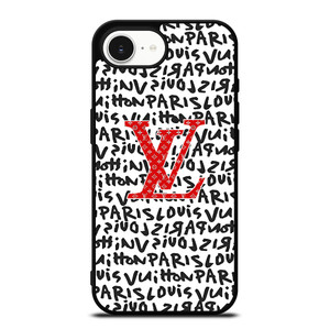 LV LOUIS VUITTON PARIS PATTERN LOGO RED WHITE iPhone 16e Case Cover
