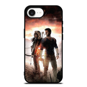 NATHAN DRAKE AND LARA CROFT UNCHARTED GAMES iPhone 16e Case Cover NATHAN DRAKE AND LARA CROFT UNCHARTED GAMES iPhone 16e Case Cover