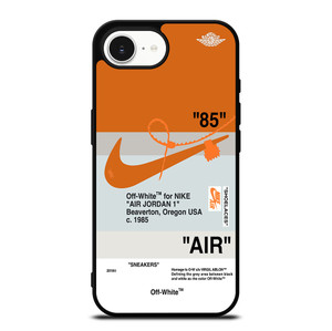 NIKE AIR JORDAN 1 OFF WHITE ORANGE iPhone 16e Case Cover