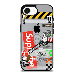 OFF WHITE SUPREME iPhone 16e Case Cover OFF WHITE SUPREME iPhone 16e Case Cover