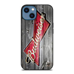 BUDWEISER BEER WOOD LOGO iPhone 14 Case Cover BUDWEISER BEER WOOD LOGO iPhone 14 Case Cover