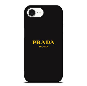 PRADA MILANO GOLD LETTER iPhone 16e Case Cover PRADA MILANO GOLD LETTER iPhone 16e Case Cover