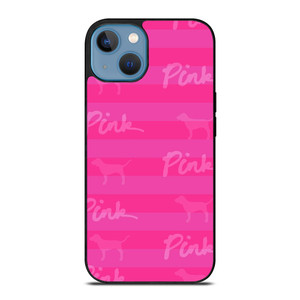 PINK NATION LUXE DOG STRIPE iPhone 13 Case Cover PINK NATION LUXE DOG STRIPE iPhone 13 Case Cover