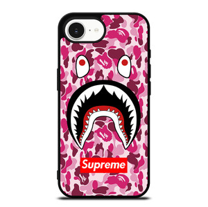 SUPREME BAPE CAMO SHARK iPhone 16e Case Cover SUPREME BAPE CAMO SHARK iPhone 16e Case Cover