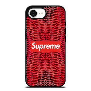 SUPREME RED SNAKE SKIN iPhone 16e Case Cover