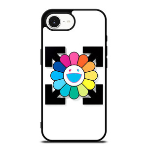 TAKASHI MURAKAMI SMILEY FLOWER OFF WHITE iPhone 16e Case Cover