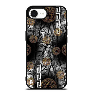 VERCASE CAMO LEAF BLACK WHITE iPhone 16e Case Cover