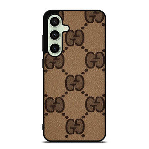 BROWN GUCCI LOGO PATTERN ICON Samsung Galaxy S24 FE Case Cover BROWN GUCCI LOGO PATTERN ICON Samsung Galaxy S24 FE Case Cover
