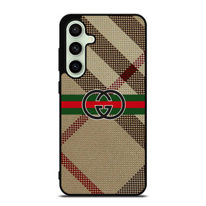 BURBERRY PATTERN GUCCI LOGO Samsung Galaxy S24 FE Case Cover BURBERRY PATTERN GUCCI LOGO Samsung Galaxy S24 FE Case Cover