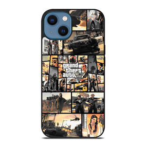 GTA GRAND THEFT AUTO 5 COLLAGE iPhone 14 Case Cover GTA GRAND THEFT AUTO 5 COLLAGE iPhone 14 Case Cover