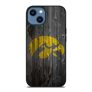 IOWA HAWKEYES WOOD LOGO iPhone 14 Case Cover IOWA HAWKEYES WOOD LOGO iPhone 14 Case Cover