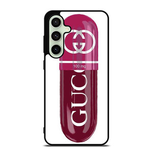 GUCCI LOGO 100 MG PINK DRUG ICON Samsung Galaxy S24 FE Case Cover GUCCI LOGO 100 MG PINK DRUG ICON Samsung Galaxy S24 FE Case Cover