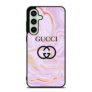 GUCCI LOGO EMBLEM ON PINK MARBLE Samsung Galaxy S24 FE Case Cover GUCCI LOGO EMBLEM ON PINK MARBLE Samsung Galaxy S24 FE Case Cover