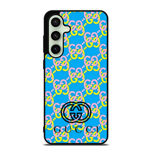 GUCCI LOGO PATTERN BLUE PINK YELLOW Samsung Galaxy S24 FE Case Cover GUCCI LOGO PATTERN BLUE PINK YELLOW Samsung Galaxy S24 FE Case Cover