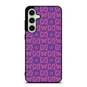 GUCCI LOGO STAR BUTTERFLIES PATTERN Samsung Galaxy S24 FE Case Cover GUCCI LOGO STAR BUTTERFLIES PATTERN Samsung Galaxy S24 FE Case Cover