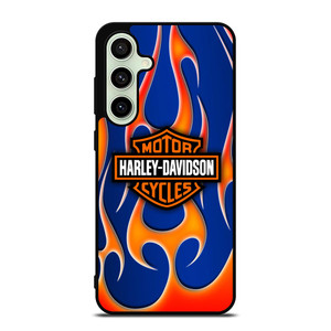 HARLEY DAVIDSON BLUE FLAME LOGO Samsung Galaxy S24 FE Case Cover HARLEY DAVIDSON BLUE FLAME LOGO Samsung Galaxy S24 FE Case Cover