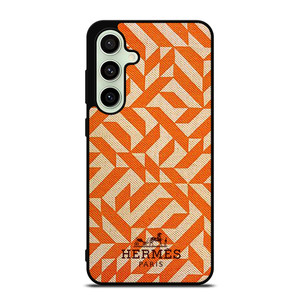 HERMES PARIS PATTERN ORANGE Samsung Galaxy S24 FE Case Cover HERMES PARIS PATTERN ORANGE Samsung Galaxy S24 FE Case Cover