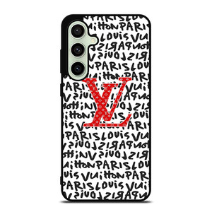 LV LOUIS VUITTON PARIS PATTERN LOGO RED WHITE Samsung Galaxy S24 FE Case Cover LV LOUIS VUITTON PARIS PATTERN LOGO RED WHITE Samsung Galaxy S24 FE Case Cover