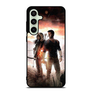 NATHAN DRAKE AND LARA CROFT UNCHARTED GAMES Samsung Galaxy S24 FE Case Cover NATHAN DRAKE AND LARA CROFT UNCHARTED GAMES Samsung Galaxy S24 FE Case Cover