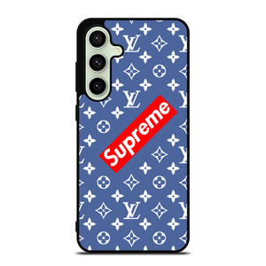 NEW SUPREME LOUIS VUITTON BLUE Samsung Galaxy S24 FE Case Cover NEW SUPREME LOUIS VUITTON BLUE Samsung Galaxy S24 FE Case Cover