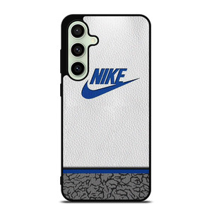 NIKE AIR JORDAN LEATHER BLUE Samsung Galaxy S24 FE Case Cover