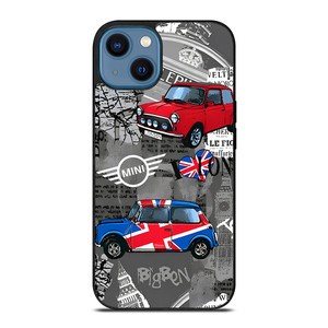 MINI COOPER LONDON COLLAGE  iPhone 14 Case Cover MINI COOPER LONDON COLLAGE  iPhone 14 Case Cover
