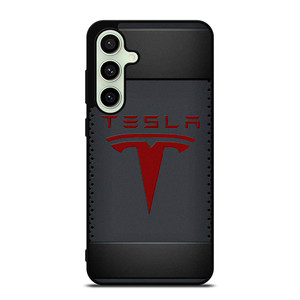 TESLA METAL CARBON LOGO Samsung Galaxy S24 FE Case Cover