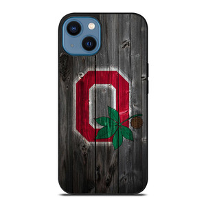 OHIO STATE BUCKEYES LOGO WOOD iPhone 14 Case Cover OHIO STATE BUCKEYES LOGO WOOD iPhone 14 Case Cover