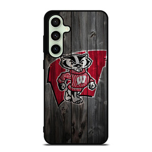 WISCONSIN BADGERS WOOD LOGO Samsung Galaxy S24 FE Case Cover