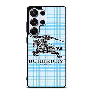 BURBERRY LOGO BLUE PATTERN Samsung Galaxy S25 Ultra Case Cover