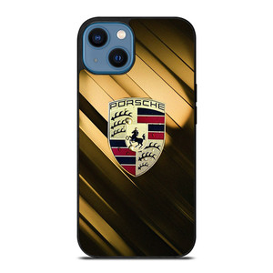 PORSCHE GOLD LOGO iPhone 14 Case Cover PORSCHE GOLD LOGO iPhone 14 Case Cover