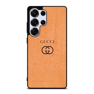 GUCCI LOGO ON ORANGE LEATHER PATTERN Samsung Galaxy S25 Ultra Case Cover GUCCI LOGO ON ORANGE LEATHER PATTERN Samsung Galaxy S25 Ultra Case Cover