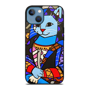 ROMERO BRITTO CAT MONALISA iPhone 13 Case Cover ROMERO BRITTO CAT MONALISA iPhone 13 Case Cover