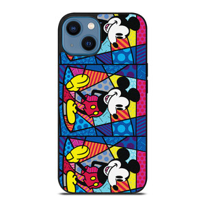 ROMERO BRITTO MICKEY MOUSE COLLAGE iPhone 14 Case Cover ROMERO BRITTO MICKEY MOUSE COLLAGE iPhone 14 Case Cover