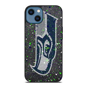 SEATTLE SEAHAWKS SPLASHED LOGO iPhone 14 Case Cover SEATTLE SEAHAWKS SPLASHED LOGO iPhone 14 Case Cover