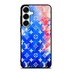 LOUIS VUITTON LV LOGO PATTERN BLUE RED Samsung Galaxy S25 Plus Case Cover