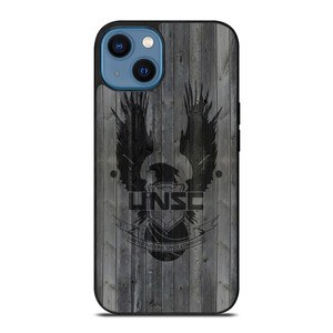UNITED NATIONS SPACE COMMAND WOOD LOGO iPhone 14 Case Cover UNITED NATIONS SPACE COMMAND WOOD LOGO iPhone 14 Case Cover