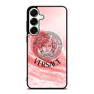 VERSACE LOGO PINK WAVES Samsung Galaxy S25 Plus Case Cover
