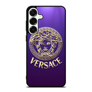 VERSACE SILVER VIOLET LOGO Samsung Galaxy S25 Plus Case Cover VERSACE SILVER VIOLET LOGO Samsung Galaxy S25 Plus Case Cover