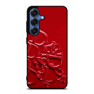 DIOR RED EMBOSS EMBLEM Samsung Galaxy S25 Case Cover DIOR RED EMBOSS EMBLEM Samsung Galaxy S25 Case Cover